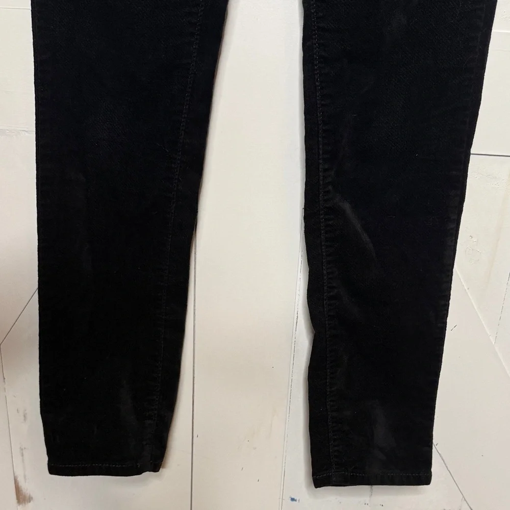 LOFT Black Velvet Slim Fit Pants - Picture 14 of 16